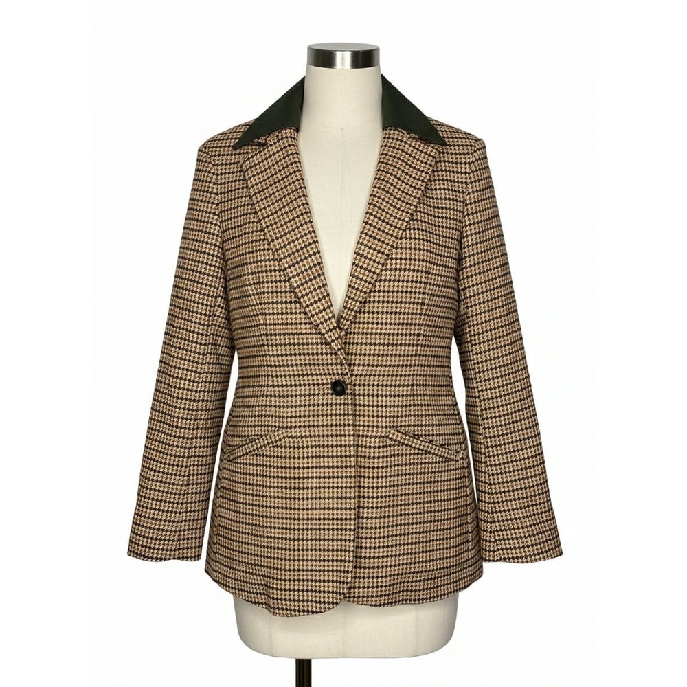 NEW Torn by Ronnie Kobo Anok Black‎ Forrest combo Women's XS oversized blazer